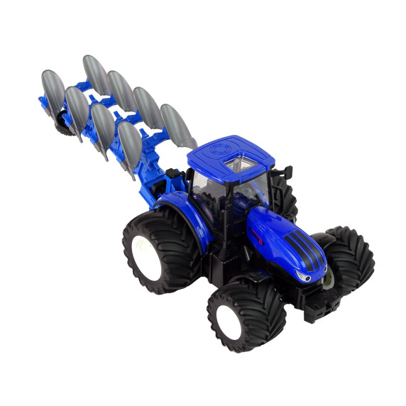 RC Távirányítós traktor ekével 1:24 Inlea4Fun Blue Plough Metal