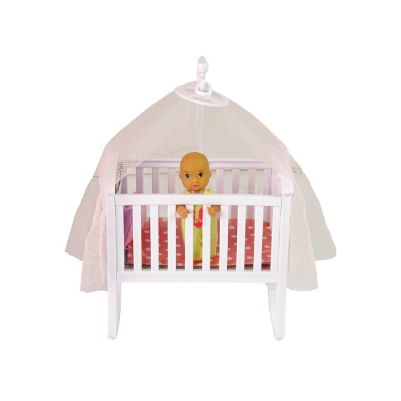 Set păpușă - mama și bebelușul în camera copilului, cu multe accesorii - Anlily