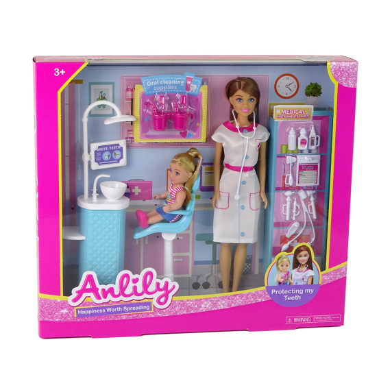 Anlily játékbaba fogorovosi kiegészítőkkel Inlea4Fun ANLILY