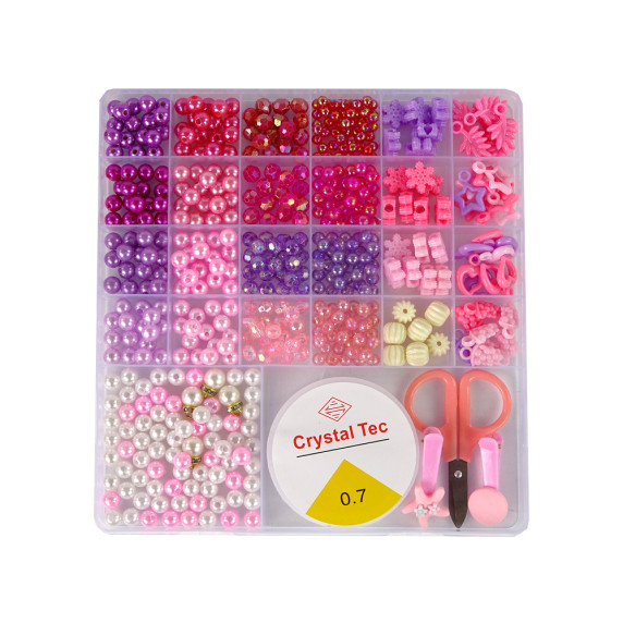 Sada na výrobu šperkov Inlea4Fun CRYSTAL TEC 0.7 ROSE