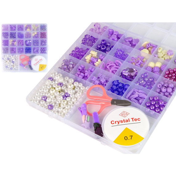 Sada na výrobu šperkov Inlea4Fun CRYSTAL TEC 0.7 VIOLET