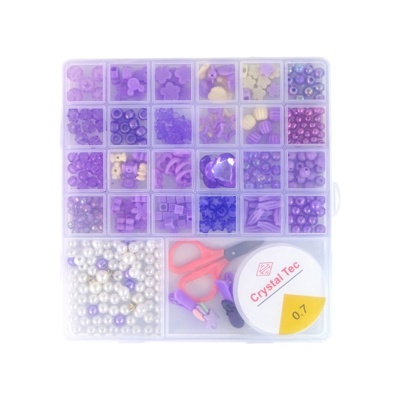 Sada na výrobu šperkov Inlea4Fun CRYSTAL TEC 0.7 VIOLET