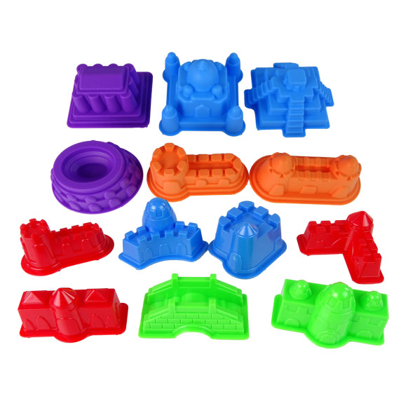 Kinetický piesok 6 farieb s formičkami dinosaurov Inlea4Fun MAGIC SAND