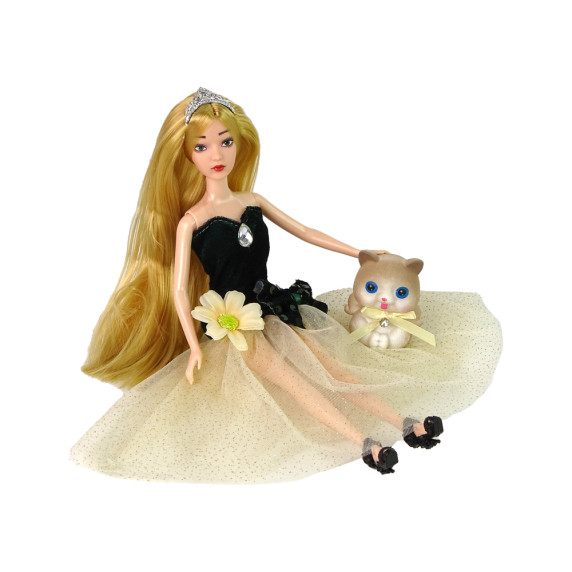 Păpușă cu pisică și floare - Inlea4Fun Baby Doll EMILY