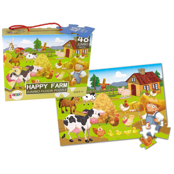 Puzzle - viața la țară - 48 piese - Inlea4Fun HAPPY FARM
