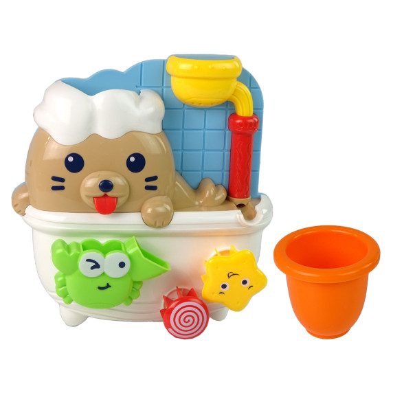 Fürdőjáték Inlea4Fun WATER TOYS - Bézs fóka