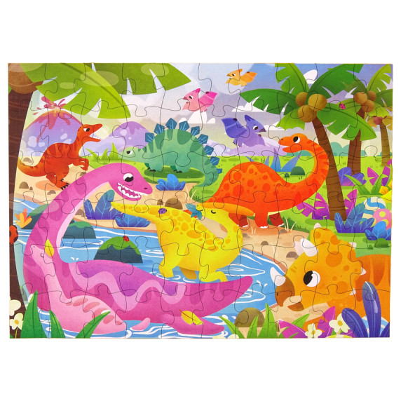 Puzzle pentru copii - DINOSAUR ERA  60 buc - Era dinozaurilor - Inlea4Fun