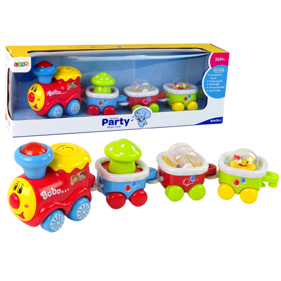 Tren colorat pentru copii cu sunet  - Party