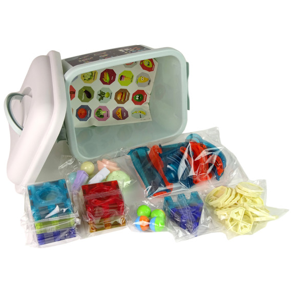 Mágneses épíőjáték világító építőelemekkel 75 drabos  Inlea4Fun LIGHT MAGNETIC BLOCKS