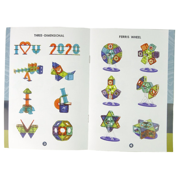 Mágneses épíőjáték világító építőelemekkel 75 drabos  Inlea4Fun LIGHT MAGNETIC BLOCKS