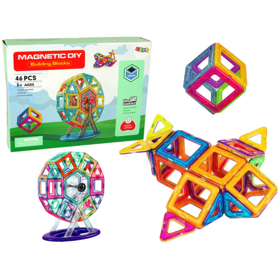 Mágneses építőjáték 46 db Inlea4Fun MAGNETIC DIY - Óriáskerék