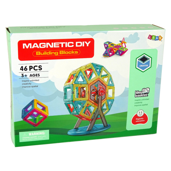 Mágneses építőjáték 46 db Inlea4Fun MAGNETIC DIY - Óriáskerék