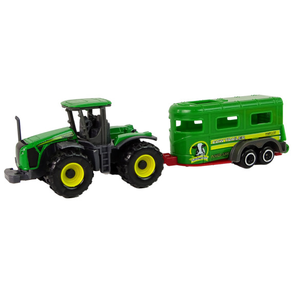 Játék traktor állatszállító pótkocsival Inlea4Fun FARM SET