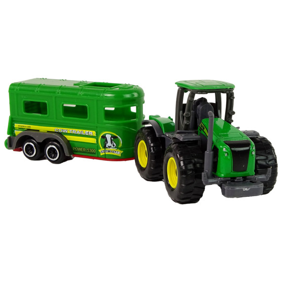 Játék traktor állatszállító pótkocsival Inlea4Fun FARM SET
