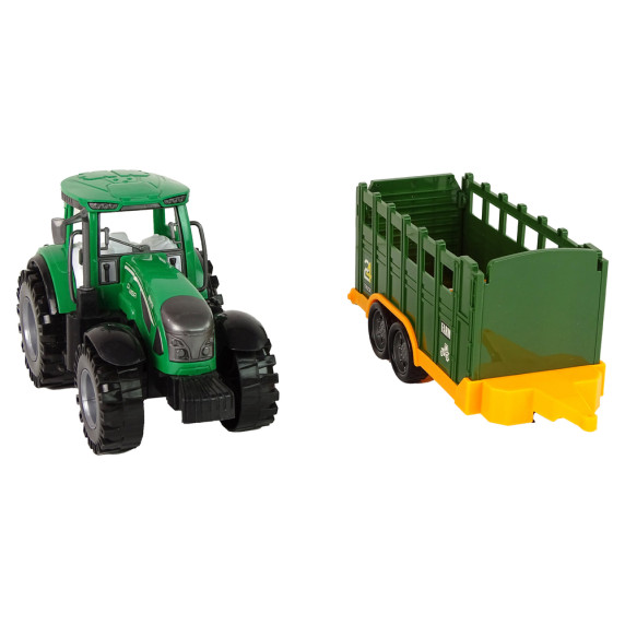 Játék traktor pótkocsival Inlea4Fun FARM PUSH