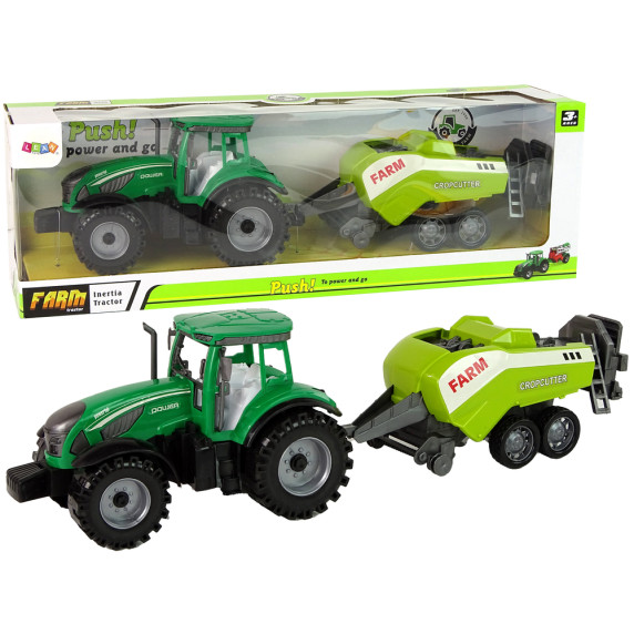 Tractor de jucărie cu remorcă semănătoare - Inlea4Fun FARM CROPCUTTER