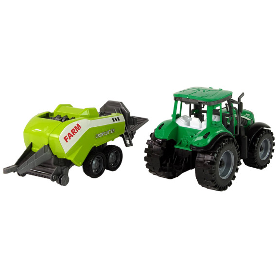 Tractor de jucărie cu remorcă semănătoare - Inlea4Fun FARM CROPCUTTER
