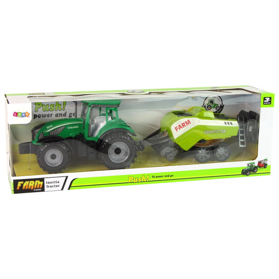 Tractor de jucărie cu remorcă semănătoare - Inlea4Fun FARM CROPCUTTER