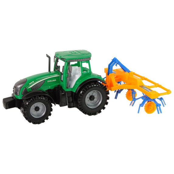 Játék traktor boronáló pótkocsival Inlea4Fun FARm PUSH