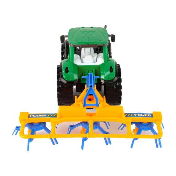 Játék traktor boronáló pótkocsival Inlea4Fun FARm PUSH