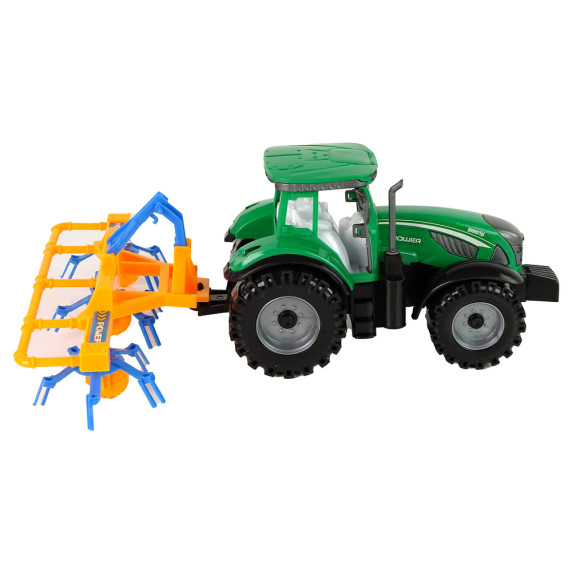 Játék traktor boronáló pótkocsival Inlea4Fun FARm PUSH