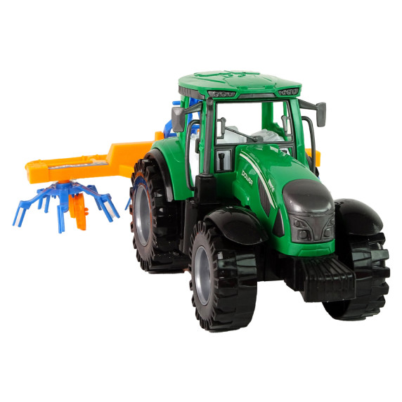 Játék traktor boronáló pótkocsival Inlea4Fun FARm PUSH