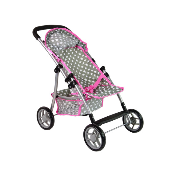 Golfový kočík pre bábiky Inlea4Fun PINK STARS