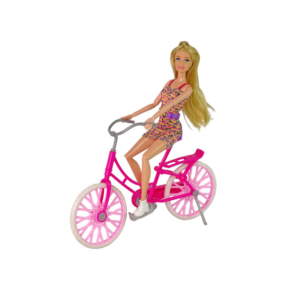 Păpușă Kate cu bicicletă roz