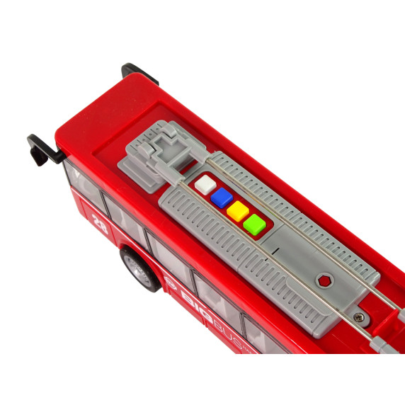 Játék csuklósbusz 1:16 Inlea4Fun LIGHT&SOUND BUS