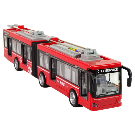 Játék csuklósbusz 1:16 Inlea4Fun LIGHT&SOUND BUS