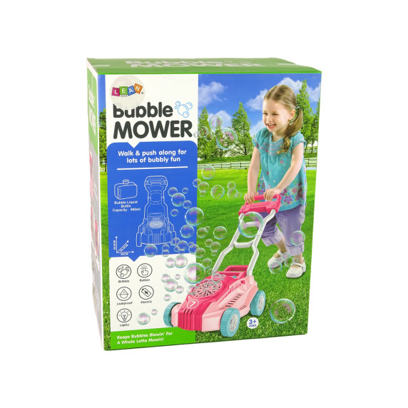 Buborékfújó fűnyíró Inlea4Fun BUBBLE MOWER - Rózsaszín
