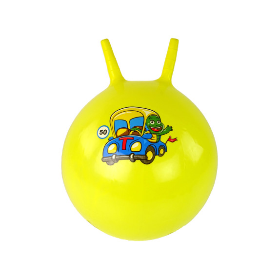 Detská skákacia lopta s uškami Korytnačka 45 cm Inlea4Fun JUMPING BALL - žltá