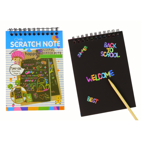 Kaparós szivárvány notesz 10 lapos Inlea4Fun SCRATCH NOTE - Kék