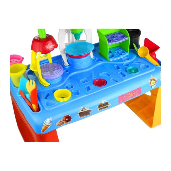 Set deserturi cu măsuță de cafea, 37 accesorii - Color Dough Series