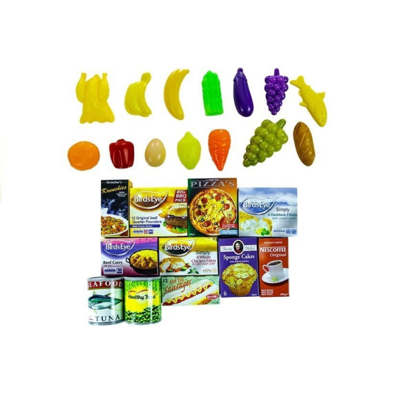 Nákupný vozík s potravinami 25 prvkov Inlea4Fun DELUXE SHOPPING CART