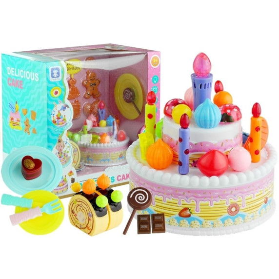 Szülinapi játék torta kiegészítőkkel Inlea4Fun DELICIOUS CAKE