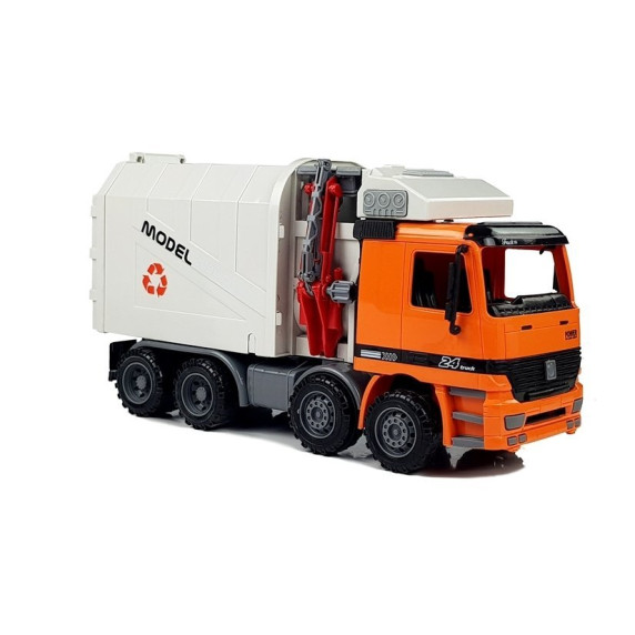 Játék szemetesautó, kukásautó  TRUCK CITY PIONEER - narancssárga-szürke