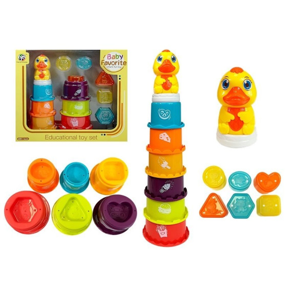 Jucărie construcție piramidă - Inlea4Fun BABY FAVORITE