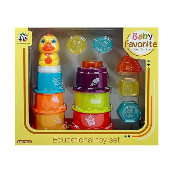 Jucărie construcție piramidă - Inlea4Fun BABY FAVORITE