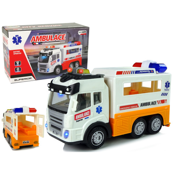 Mașină ambulanță cu efecte de lumină și sunet - AMBULANCE