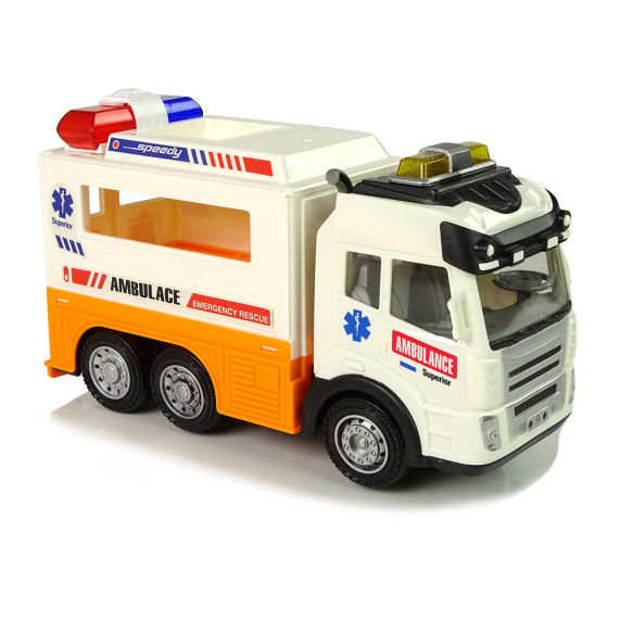 Mașină ambulanță cu efecte de lumină și sunet - AMBULANCE