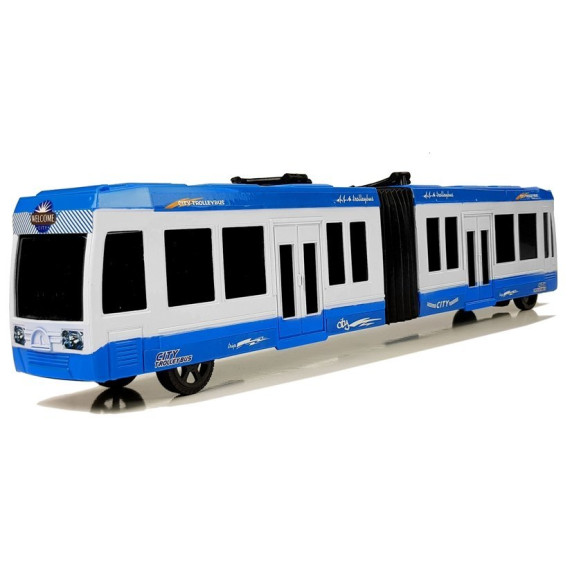 Autobus kĺbový Inlea4Fun CITY TROLLEYBUS - modrý