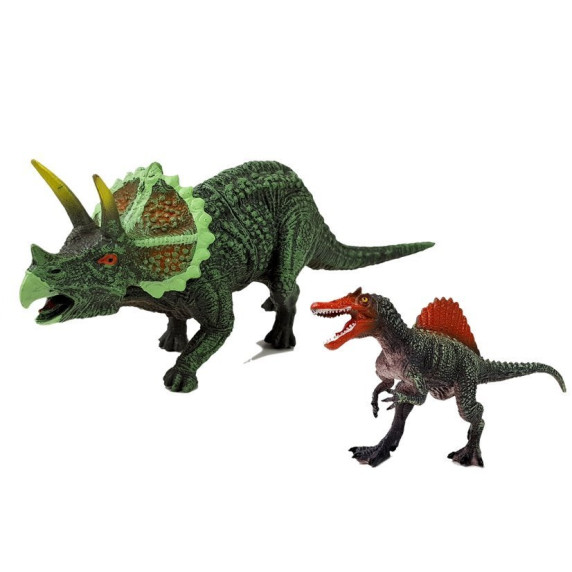 Dinoszaurusz figurakészlet Inlea4Fun JURASSIC - Spinosaurus, Triceratops