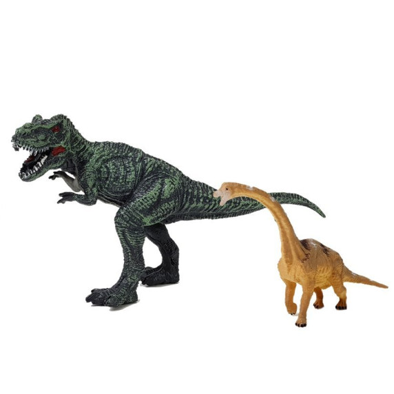 Dinosaurus figúrka - 2 kusy Inlea4Fun JURASSIC - Brachiosaurus, Tyrannosaurus