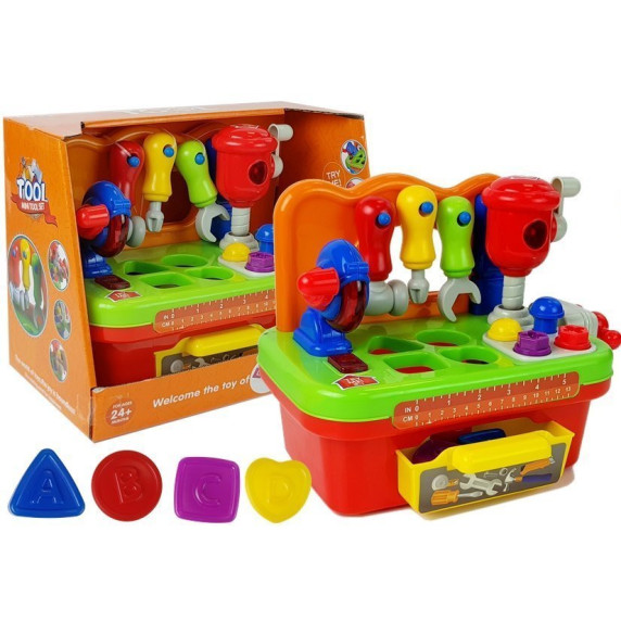 Detská dielňa s vkladačkou a efektmi Inlea4Fun MINI TOOL SET