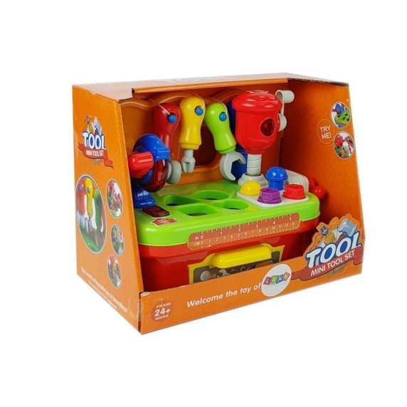 Detská dielňa s vkladačkou a efektmi Inlea4Fun MINI TOOL SET