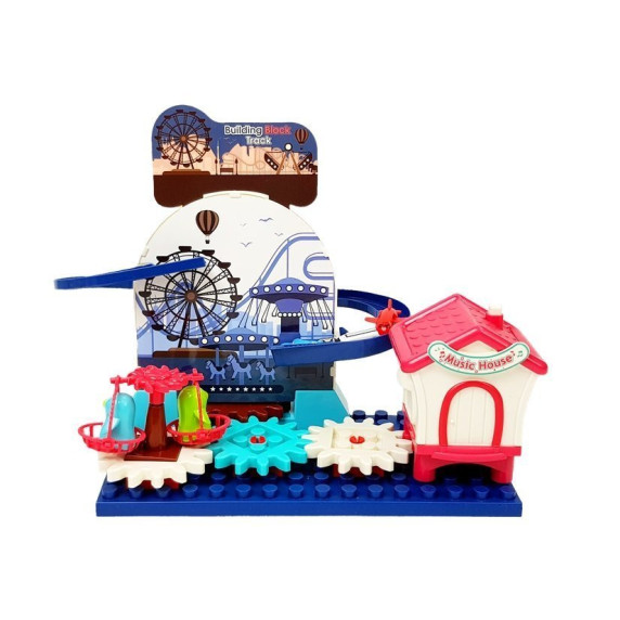 Kreatív építőkészlet Lunapark Inlea4Fun BUILDING BLOCK TRACK