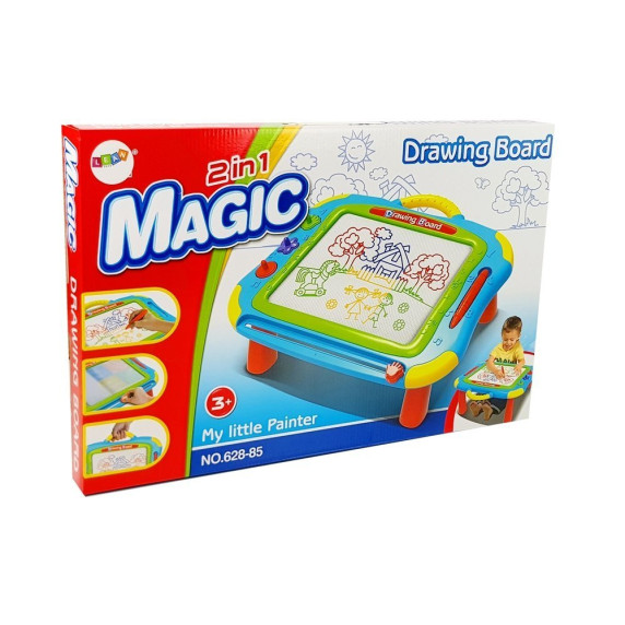 Tablă de desen Magic 2-în-1 - LEAN Toys