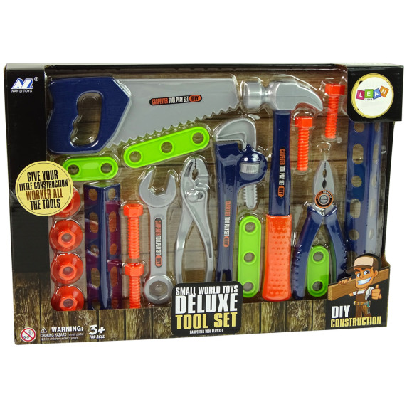 Detské náradie 6 kusov Inlea4Fun DELUXE TOOL SET