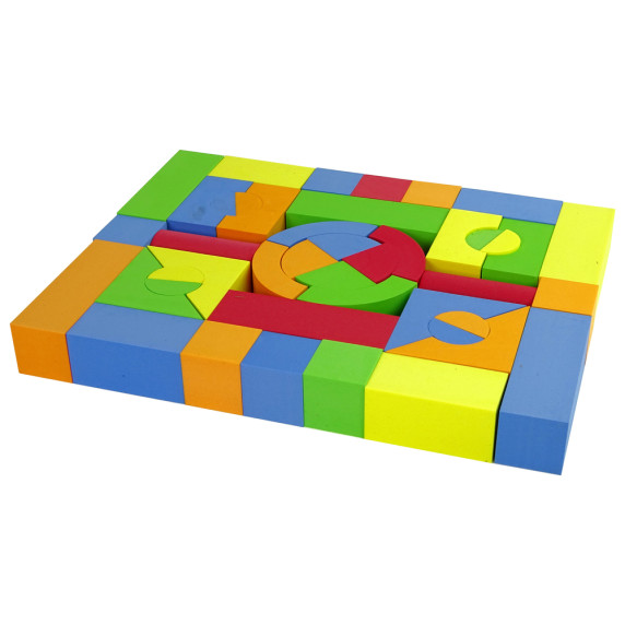 Habkocka építőjáték Inlea4Fun SAFE BLOCKS 80 darabos